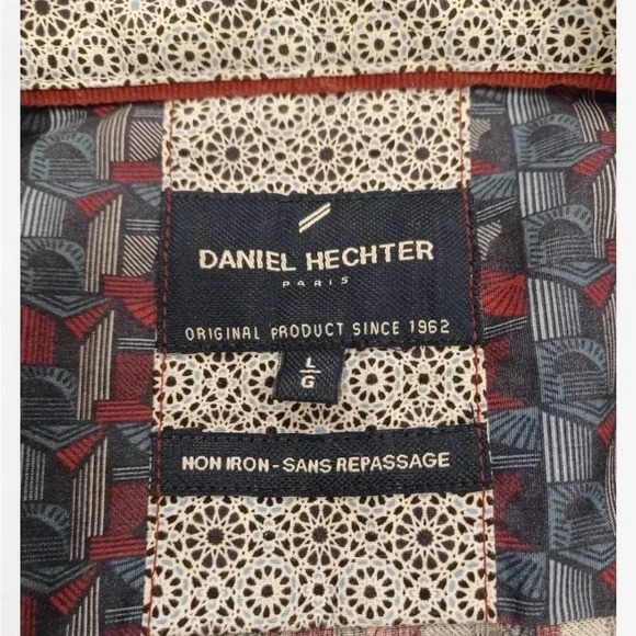 Daniel Hechter Non Iron  Long Sleeve Button Down Shirt Size Large - Picture 6 of 9